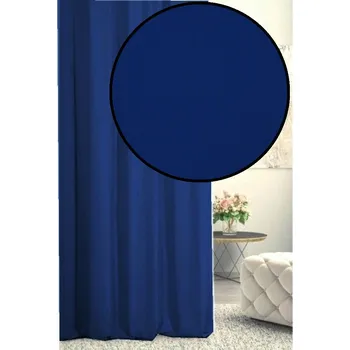 Dekorační látka Rongo - tm. modrá bez obšití 150