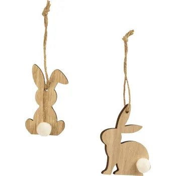 Velikonoční dekorace Závěsný dřevěný zajíček TIMBERHOP - více variant