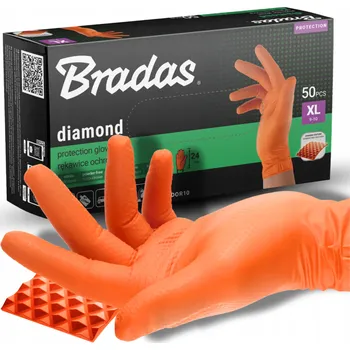 Pracovní rukavice Ochranné rukavice NITRYLOVÉ EXTRA SILNÉ PRACOVNÍ rukavice silné XL 50 ks