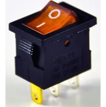 vypínač Podsvícený přepínač AC 3pin/2polohy oranžový 92G
