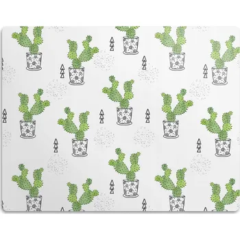 Miska pro psa Podložka pod misku pro psa kočku Zelené kaktusy 60x40 cm