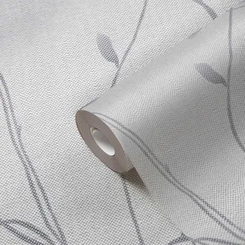 Tapeta Vinylová tapeta na vliesu omyvatelná šedá lístky větvičky AS Creation 10 m