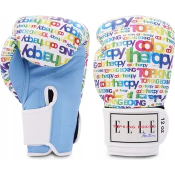 Boxerské rukavice Boxerské rukavice Top King TKBGEA-02-BU-WH-12OZ 12 oz