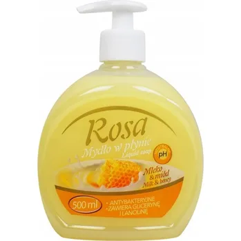 Mýdlo Antibakteriální tekuté mýdlo ROSA Mléko a Med 0,5L