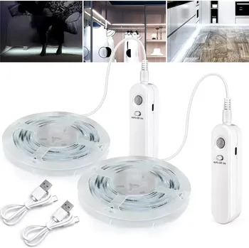 LED páska Lighting LED pásek 2x 2 metry pohybový senzor čistá bílá (LED pásek 2x 2 metry s PIR čidlem)