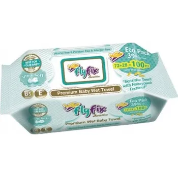 Dětský vlhčený ubrousek FLYFIX VLHČENÉ UBROUSKY 100 ks - SPRÁVNÁ PÉČE PRO MIMINKA