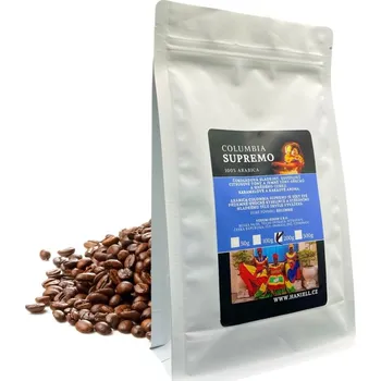 Káva Káva Columbia Supremo arabica zrnková 100 g