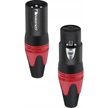 Audio kabel XLR konektor 3pin samice přímý pro kabel Nakamichi HQ Premium 100% OFC měď postříbřená