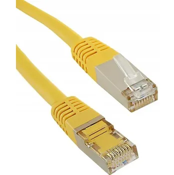 Síťový kabel Patchcord Qoltec F/FTP 6 RJ45 / RJ45 0,25 m žlutý