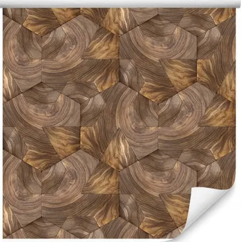 Tapeta Tapeta dřevěné šestiúhelníky prkna /1055056232