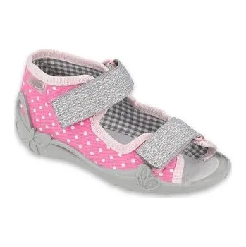 Dívčí bačkory 342P024 18 - dívčí sandálky Befado, kožená stélka 342P024_18