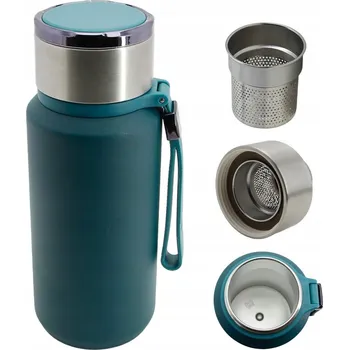 Termoska TERMOSKA TERMOHRNEK CESTOVNÍ OCELOVÁ 650 ml NA KÁVU ČAJ VODU + SÍTKO