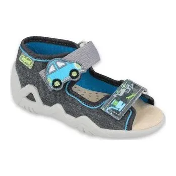 Chlapecké bačkory 350P012 18 - chlapecké sandálky auto,kožená stélka 350P012_20