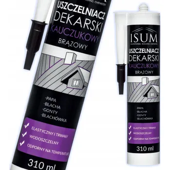 Tmel ISUM Kaučukový pokrývačský tmel 310 ml Hnědý