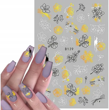 samolepka Samolepky na nehty Vzory KVĚTY LÉTO