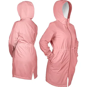 Panel s výřezem 38 dámských softshell bunda bílé puntíky 4 mm na starorůžové