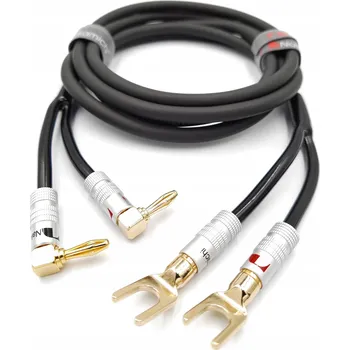Audio kabel REPRODUKTOROVÝ KABEL NAKAMICHI 2x2,5 banánky vidličky 4,5m