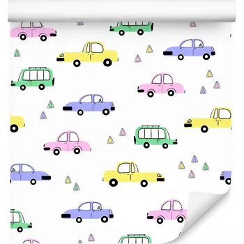 Fototapeta Tapeta do dětského pokoje pro kluky - pastelové autíčka