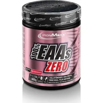 Aminokyselina IronMaxx Ironmaxx 100% EAAs Zero 500g Růžový grapefruit Aminokyseliny Egzogenní (Esenciální)