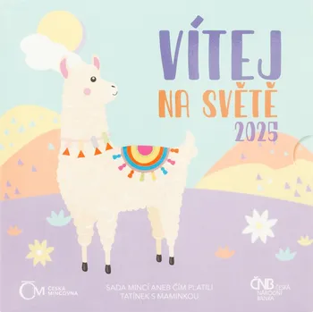 Česká mincovna Sada oběžných mincí 2025 - Dárek k narození dítěte