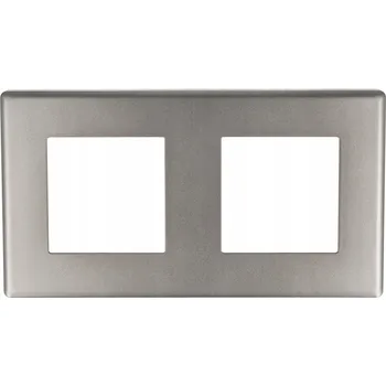 Elektrická zásuvka RÁMEČEK DVOJITÝ PLASTOVÝ ŠEDÝ PRO ZÁSUVKY A VYPÍNAČE FrameLite 2F