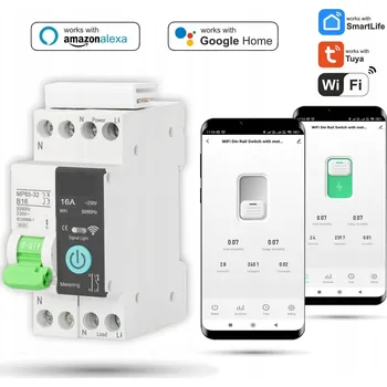 IP kamera Wifi jistič 16A Tuya s měřením spotřeby energie