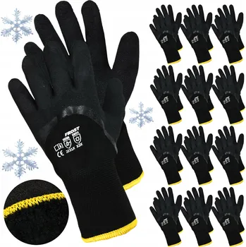 Pracovní rukavice Pracovní rukavice zateplené zimní teplé ochranné rukavice PĚNA 12 párů