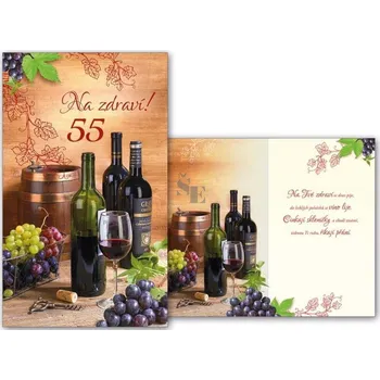 Blahopřání srdečné s textem 55. M11-440 T