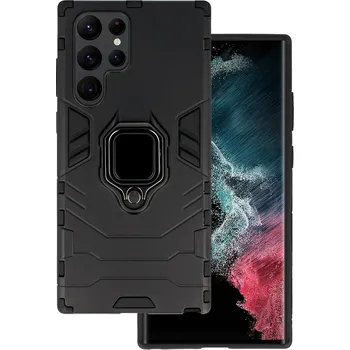 Pouzdro na mobilní telefon Zadní kryt Ring Armor na Samsung Galaxy S22 Ultra Black