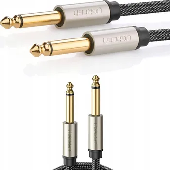 Audio kabel Kabel Jack 6,35 mm na Jack 6,35 mm 3m Kvalitní Audio Kabel Opletený Pozlacený