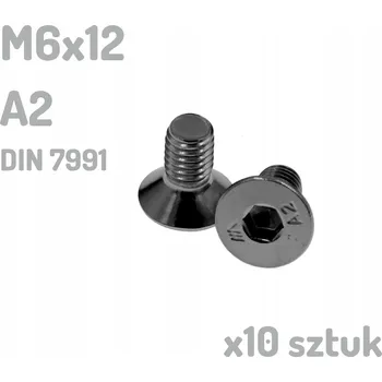 Šroub Šroub nerezový A2 M6x12 mm DIN 7991 INOX x10 kusů