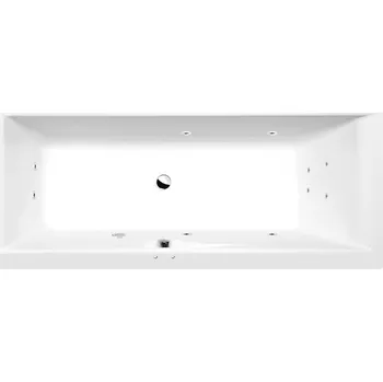 Polysan CLEO hydromasážní vana, 180x80x48cm, Active Hydro, chrom, 95611.1010