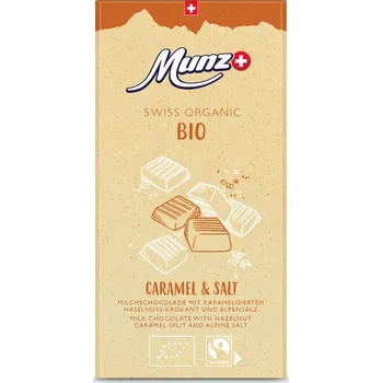 Čokoláda Munz Čokoláda slaný karamel 100 g bio