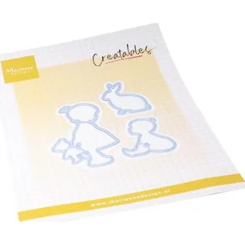 Řezačka papíru Marianne Design Silueta dívky - vyřezávací kovové šablony Creatables (3ks)