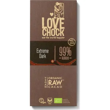 Čokoláda Lovechock Raw čokoláda super hořká 99% 70 g bio