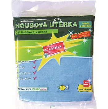 Clanax Houbové utěrky 18 x 16 x 0,5 cm 5 ks