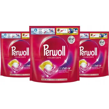 Kapsle na praní Perwoll Caps Color prací Kapsle na barevné prádlo 3x35 ks