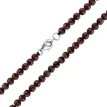 Stříbrný náhrdelník Tabby s pravým granátem JJJ214NG