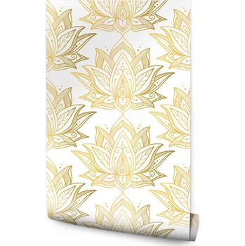 Tapeta Tapeta na zeď KVĚTY Lotosu Rostliny v Boho stylu