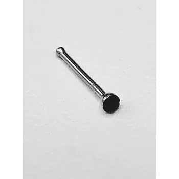 Piercing Ocelová nosovka rovná - barevný kamínek Černá