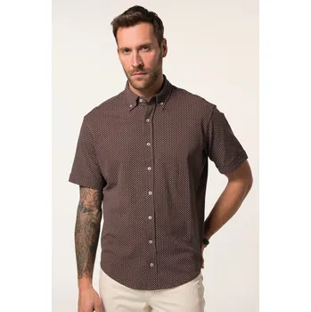 Pánská košile JP1880, Plus size Piké košile, krátké rukávy, límeček s knoflíky, Modern střih, do 8XL pro plnoštíhlé nadměrná velikost, 825465110-1456, hnědý, 7XL, Plus size oblečení, Oblečení pro vysoké muže, Nadměrné velikosti, Oblečení pro plnoštíhlé.