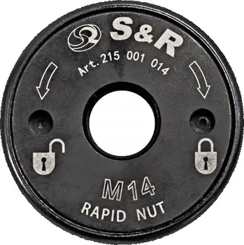 S&R Rychloupínací matice M14 pro všechny úhlové brusky AEG, Black & Decker, Dewalt, Flex, Hitachi, Metabo, Makita atd.