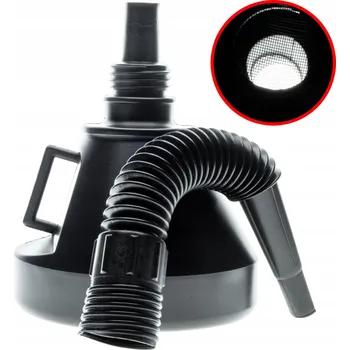 EinParts Automotive černý Trychtýř auta s trubicí a sítkem