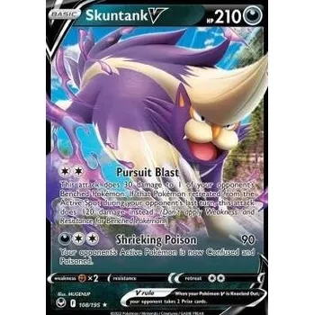 Sběratelská karetní hra Pokémon karta Skuntank V (SIT 108)