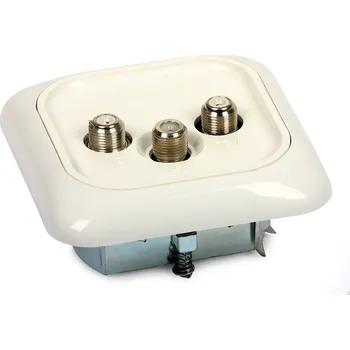 Elektrická zásuvka Anténní zásuvka nástěnná Satel bílá