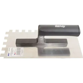 Zednické hladítko Hladítko nerezové Magg NH0406 - 270x130mm, zub 12mm, plastová rukojeť, 0.24kg