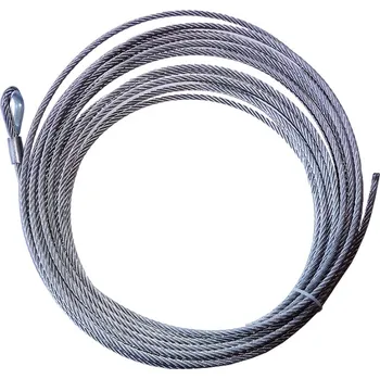 Lany Ocelové lano do navijáku STANDARD s očnicí, 8 mm 60 m