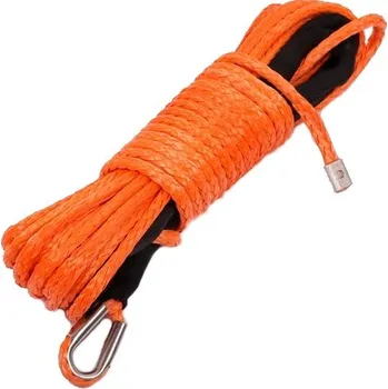 Lany Vázací-technika.cz Syntetické lano pro naviják dyneema s očnicí, oranžové, 10 mm 30 m