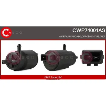 Autosklo Vodní čerpadlo ostřikovače, čistění skel CASCO CWP74001AS