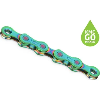 Řetěz na kolo KMC X12 AURORA ZELENÝ WAXED BOX